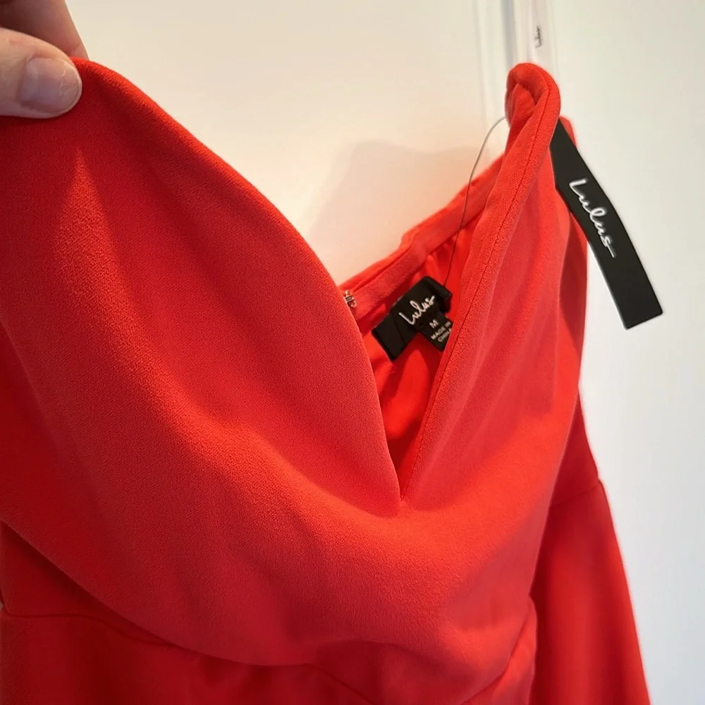 Lulus size M red strapless dress. - Picture 2 of 5